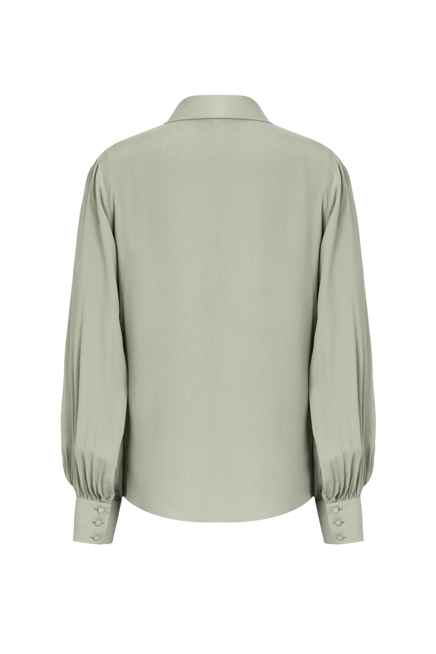 Tailored Khaki Chiffon Blouse