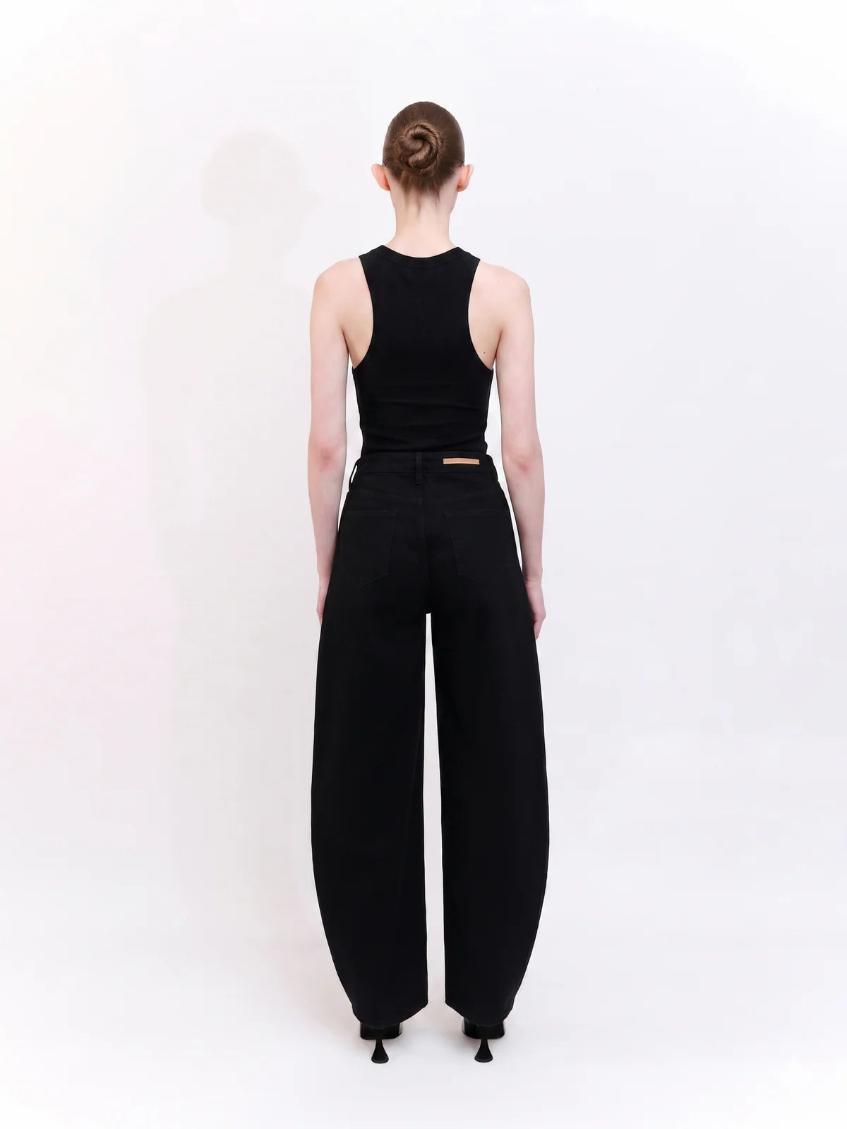 Soft Knit Halter Neck Tank Top in Black