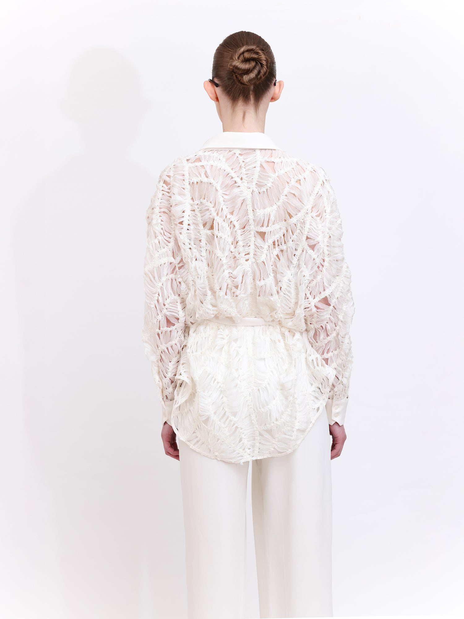 White Sheer Lace Shirt