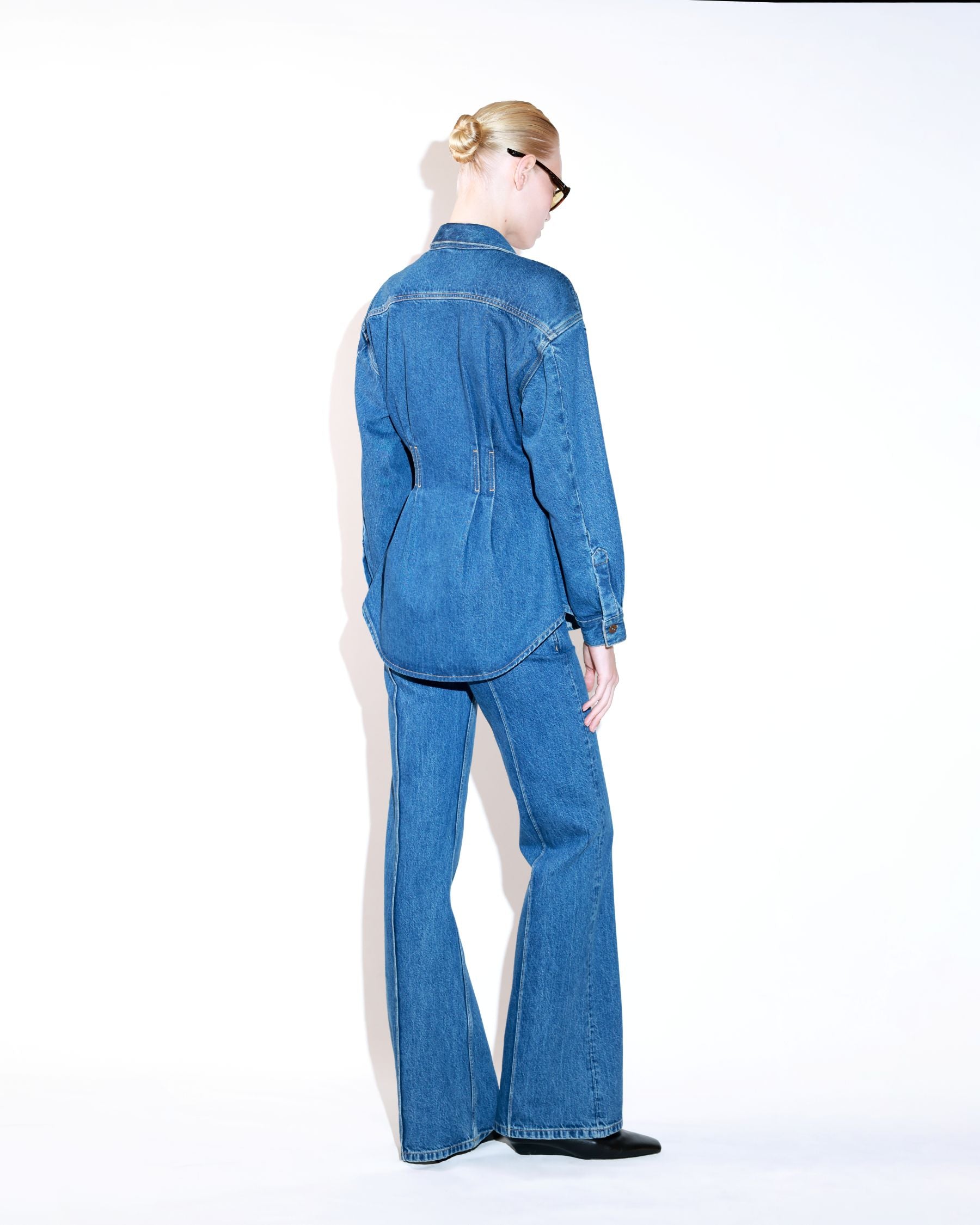 Classic Denim Jacket with Waist Shaping