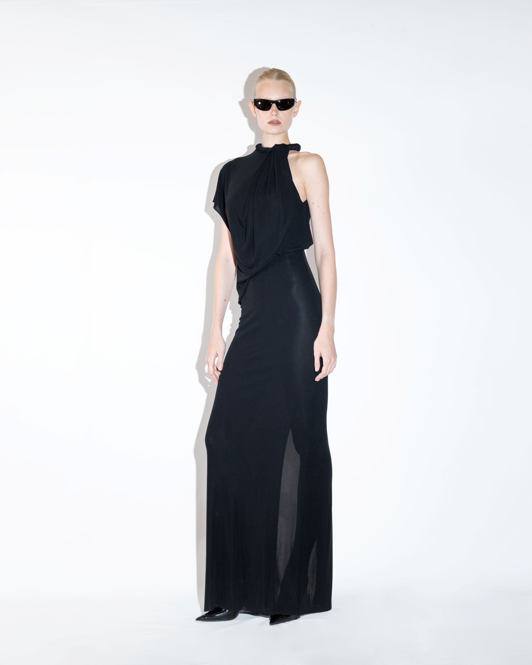 One-Shoulder Draped Dress