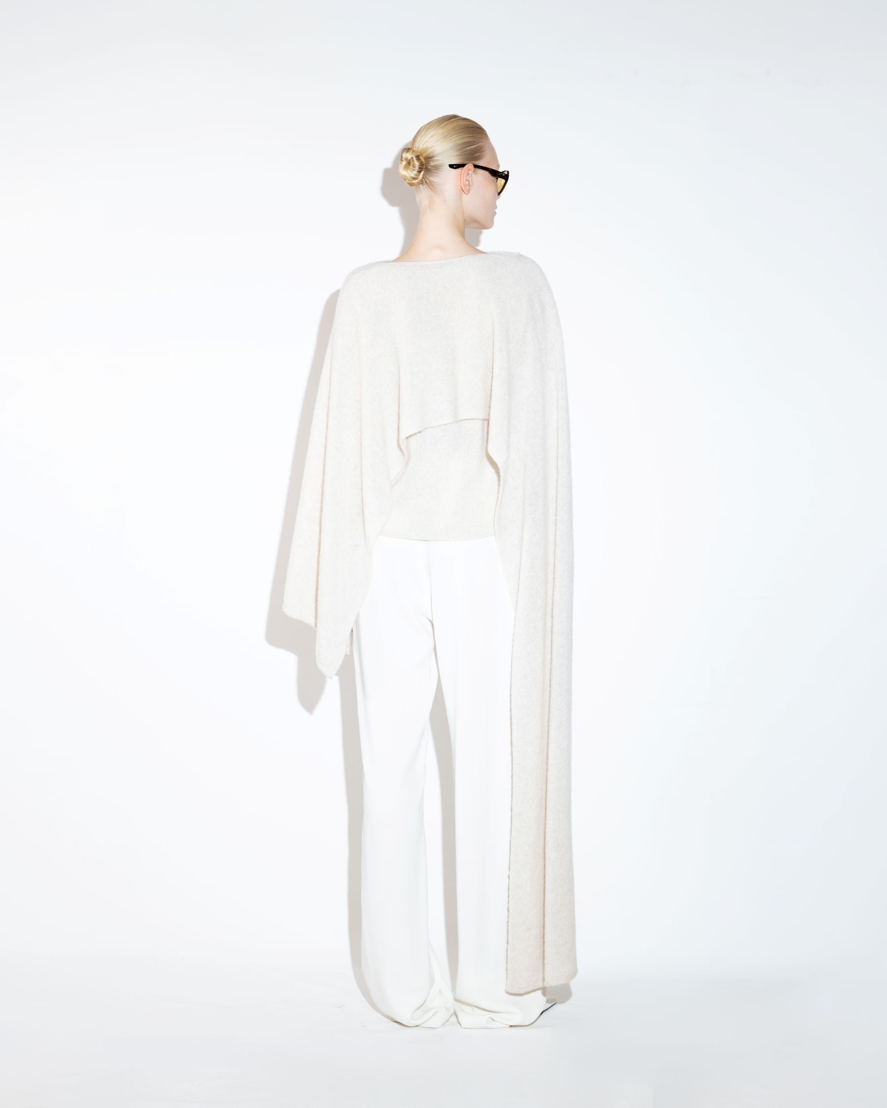 Crew Neck Sweater with Scarf Set