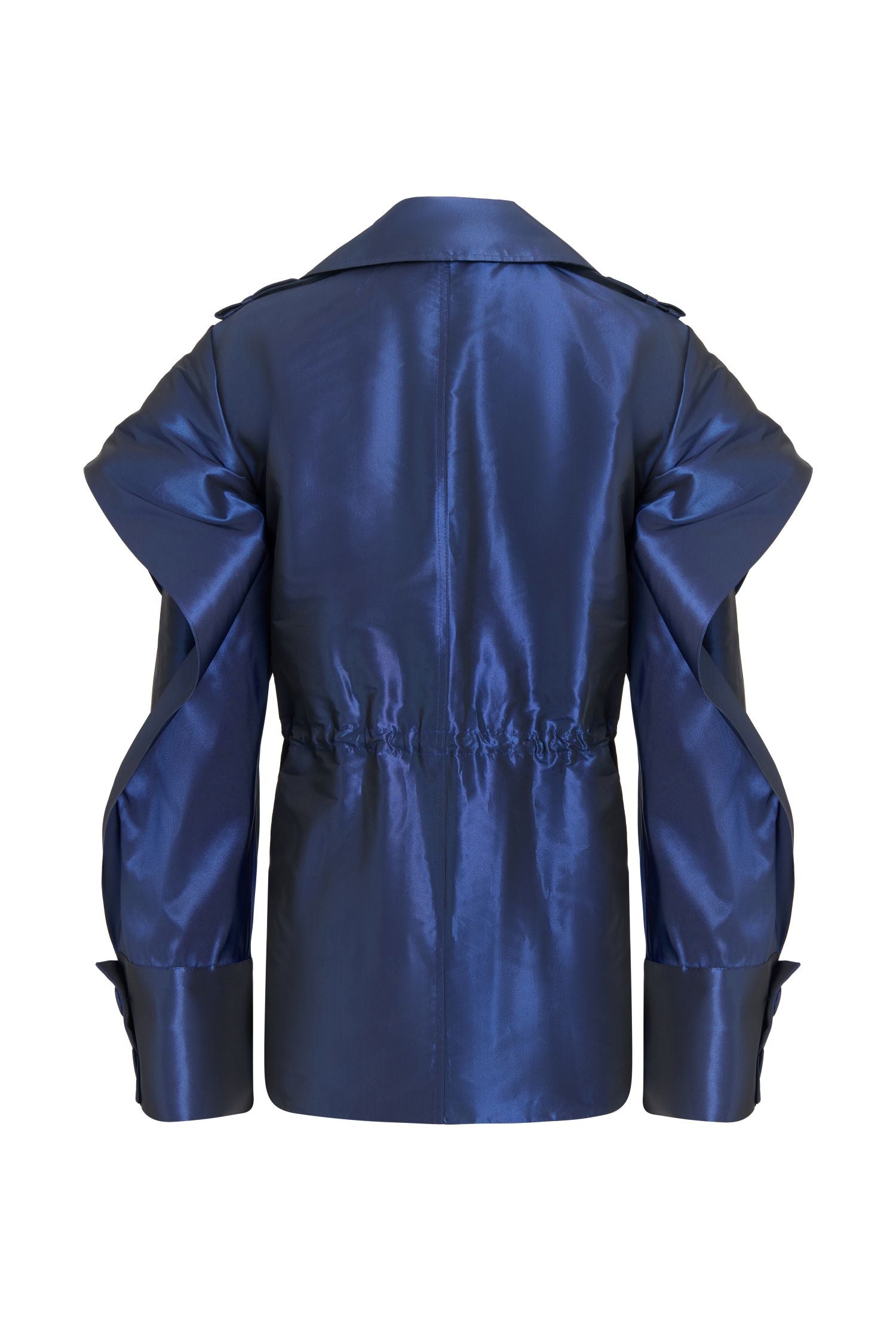 Tailored Short Taffeta Trench Coat