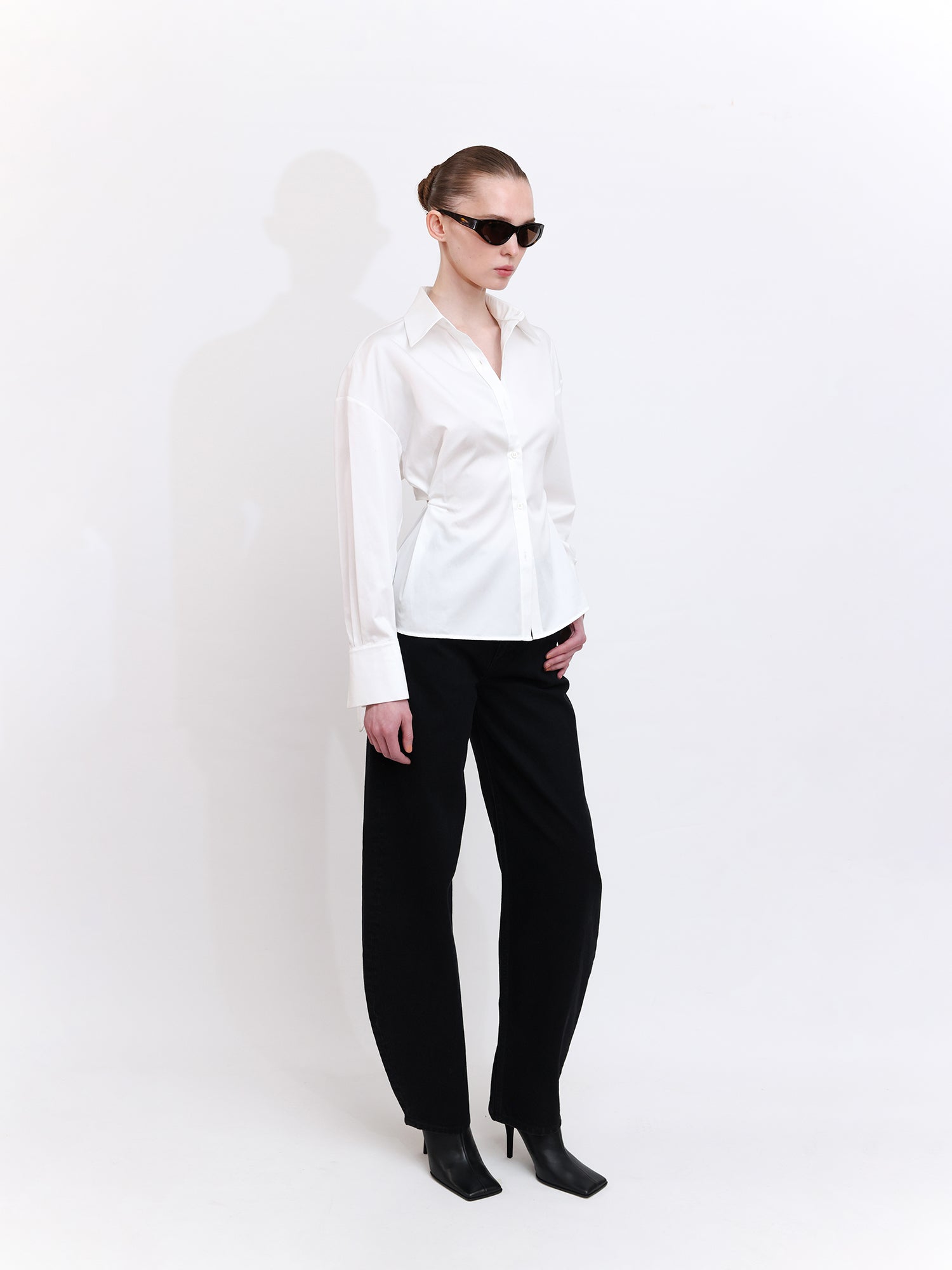 Shirt with Lace-Up Back Detail