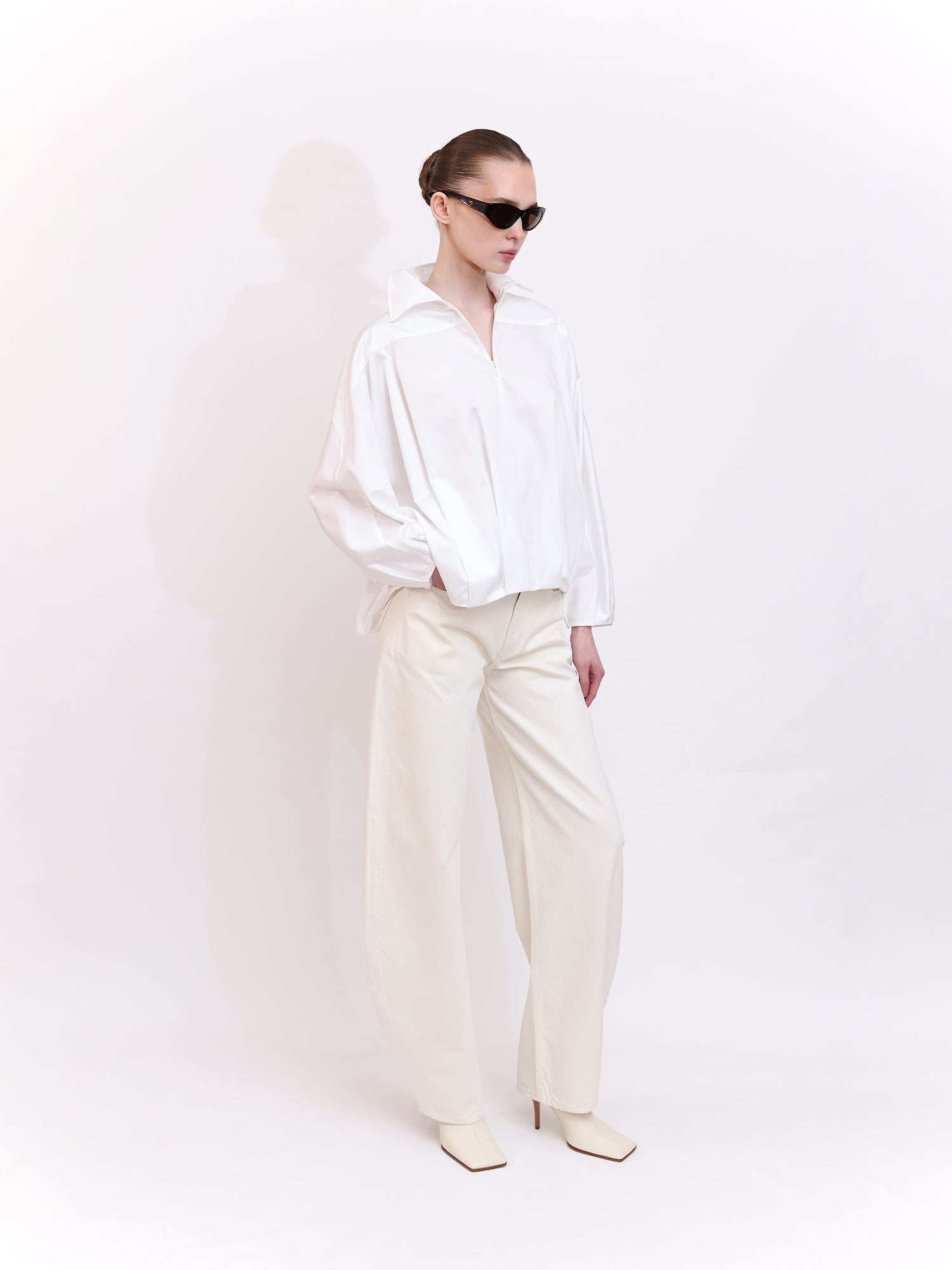 Poplin Shirt with Balloon Fit