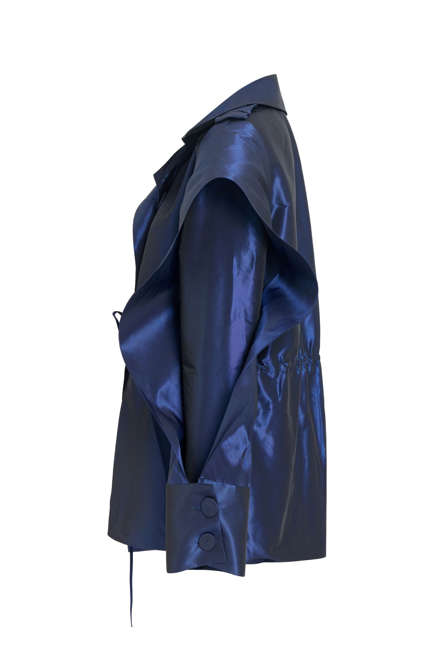 Tailored Short Taffeta Trench Coat