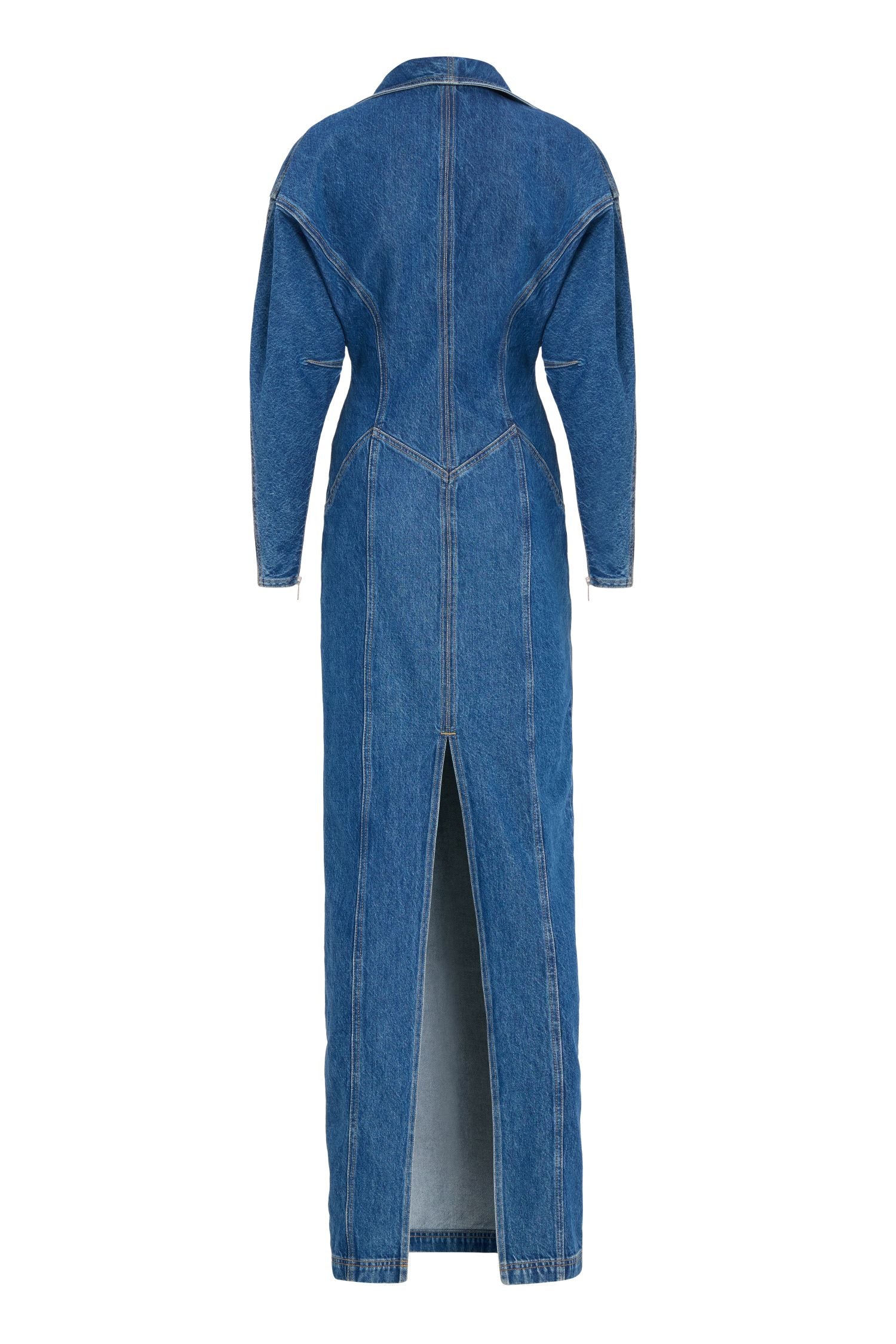 Jean Long Zip-Up Maxi Dress