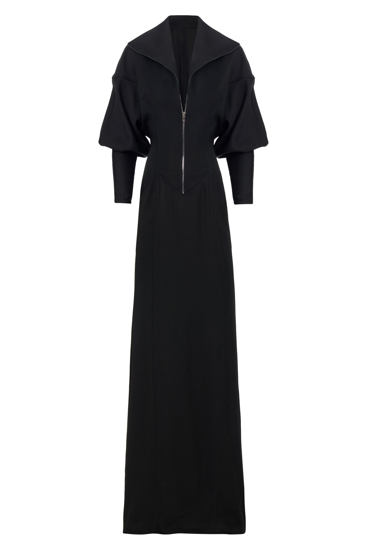 Long Zip-Up Maksi Dress